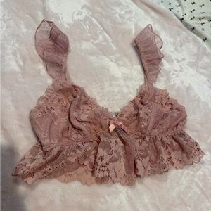 Urban Outfitters Dusty Rose Lace Bralette
